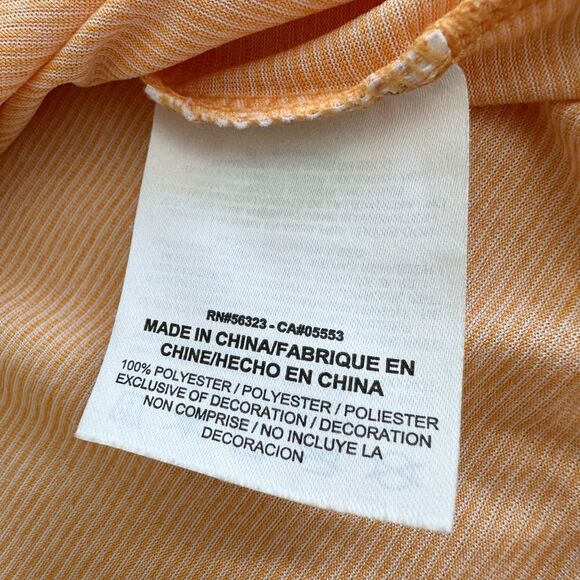 Nike Shirt Size XS Orange Short Sleeve V-Neck Dri-Fit T-Shirt Activewear - Picture 5 of 8